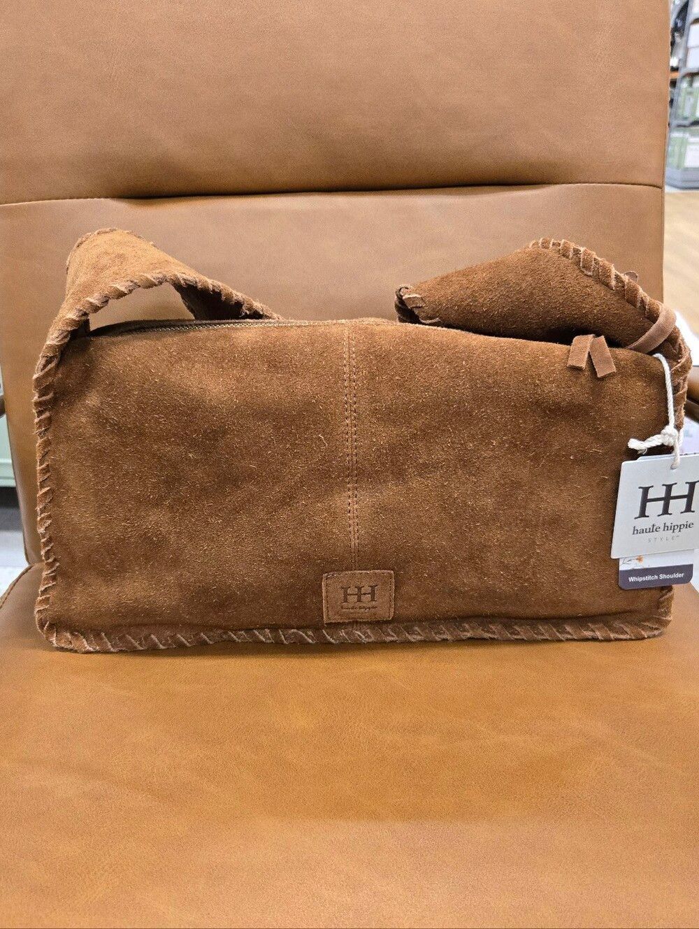 Haute Hippie Tan Suede Shoulder Handbag - Picture 5 of 5